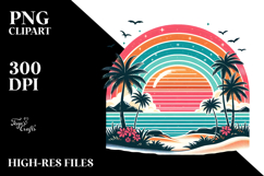sunset clipart tshirt style, PNG Product Image 2