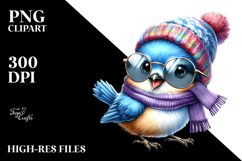 Cute Baby Bird with Cool Haircut PNG Product Image 2