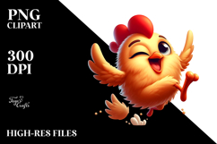 Whimsical Chicken with Comically Large Udder, PNG Product Image 2