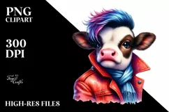 Cute Baby Cow Model PNG Product Image 1