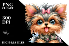 Baby Cartoon Yorkipoo PNG Product Image 2