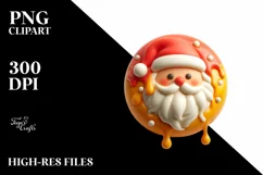 Colorful Santa 3D Martzipan PNG Product Image 2