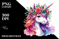 Bird with Vibrant Flower Crown PNG Product Image 3