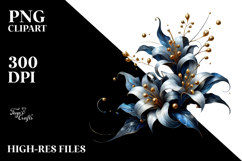 Shiny Lobelia with Golden Insertions PNG Product Image 2