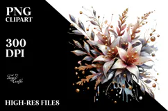 Shiny Lobelia with Golden Insertions PNG Product Image 2