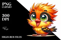 Enthusiastic Baby Oriole with Big Eyes | Clipart Product Image 1
