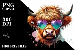 Highland Calf Sunglasses PNG Product Image 2