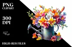 Colorful Sprinkling Can | Watercolor Clipart Product Image 1