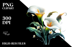 Calla Lily with Material PNG Product Image 2