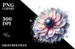 Shiny Anemone Round Wood Splash Clipart Product Image 3