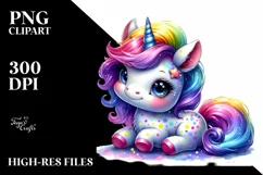 Cute Baby Unicorn Funny PNG Product Image 3