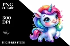 Cute Baby Unicorn Funny PNG Product Image 3