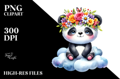 Cartoon-Style Watercolor Panda PNG Product Image 2