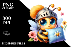 Vibrant Watercolor Goofy Cute Baby Bee PNG Product Image 2