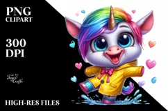 Goofy Baby Unicorn Dancing PNG Product Image 1