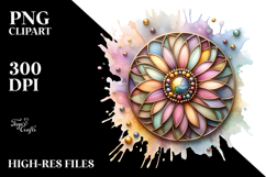 Abstract Wooden Stained Sunflower JPEG Product Image 2