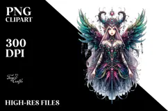Detailed Vibrant Gothic Fairy PNG Product Image 2