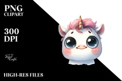 Cute Baby Unicorn PNG Product Image 2