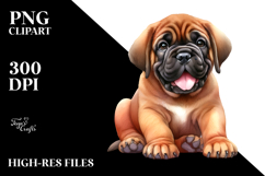 Watercolor Baby Mastiff, PNG Product Image 2