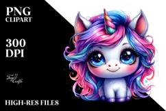 Funny Baby Unicorn PNG Product Image 2
