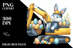 Funny Easter Excavator, PNG Product Image 2