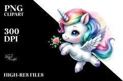 Dancing Baby Unicorn | Sublimation | Clipart Product Image 1