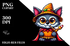 Funny Werewolf in Candy Corn Costume PNG Product Image 2