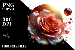 Glossy Abstract Rose Product Image 2