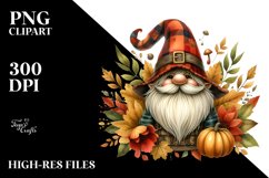 Detailed Autumn Gnome PNG Product Image 3