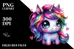 Vibrant Unicorn with Cool Haircut, PNG Product Image 2