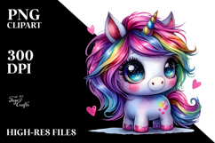 Funny Cute Unicorn PNG Product Image 2