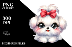 Cute Maltese Dog PNG Product Image 2