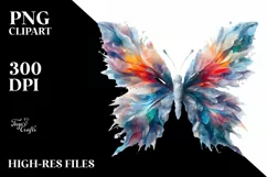 Abstract Vibrant Butterfly, Transparent PNG Product Image 3