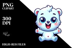 Crazy Looking Small Polar Bear | Clipart Product Image 1