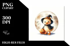 Cute Baby Duck Halloween PNG Product Image 3