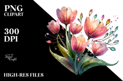Tulip with Metallic Insertions, PNG Product Image 2