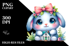 Goofy Cute Baby Rabbit Playing, Transparent PNG Product Image 2
