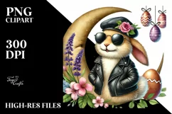 Goofy Bunny with Leather and Sunglasses PNG Product Image 2