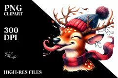Whimsical Cute Deer Portrait | Sublimation | Clipart Product Image 3