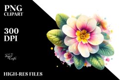 Watercolor Splash Primrose | Clipart Product Image 3