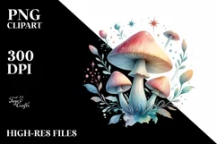 Detailed Pastel Glossy Mushroom PNG Product Image 3
