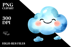Simple Smiling Cloud, PNG Product Image 2