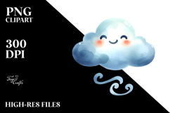 Simple Smiling Cloud, PNG Product Image 2