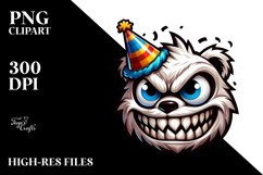 Aggresive Animal Skull with Birthday Hat Product Image 2