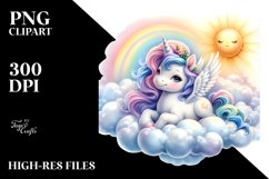 Cute Baby Unicorn Painting Clipart Product Image 3