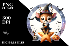 Cute Baby Deer Halloween Star PNG Product Image 2