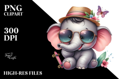 Watercolor Baby Elephant PNG Product Image 2