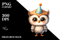 Baby Owl 2 Legs Party Hat Cute Clipart Product Image 2