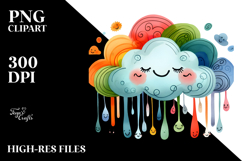 Watercolor Whimsical Cloud PNG Product Image 2