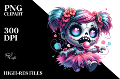 Funny Haunted Doll with Tutu PNG Product Image 2